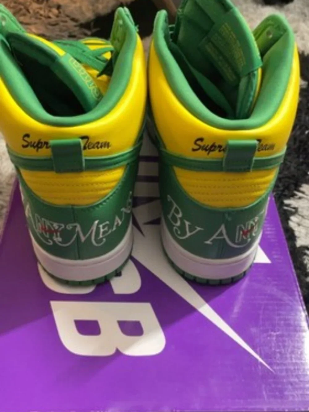 Nike SB Dunk High Supreme By Any Means Brazil 2022 DN3741-700 Size 9